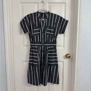 Karl Lagerfeld Black and White Midi Dress
